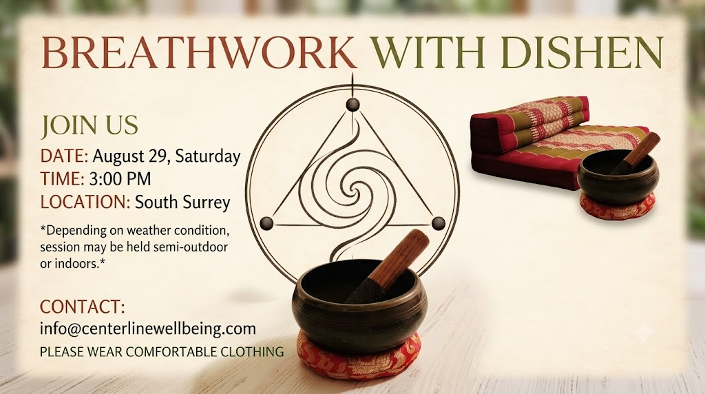 Breathwork with Dishen flyer for the upcoming August 29 session